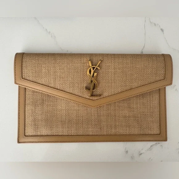 UPTOWN POUCH IN MICRO RAFFIA - Picture 3 of 5